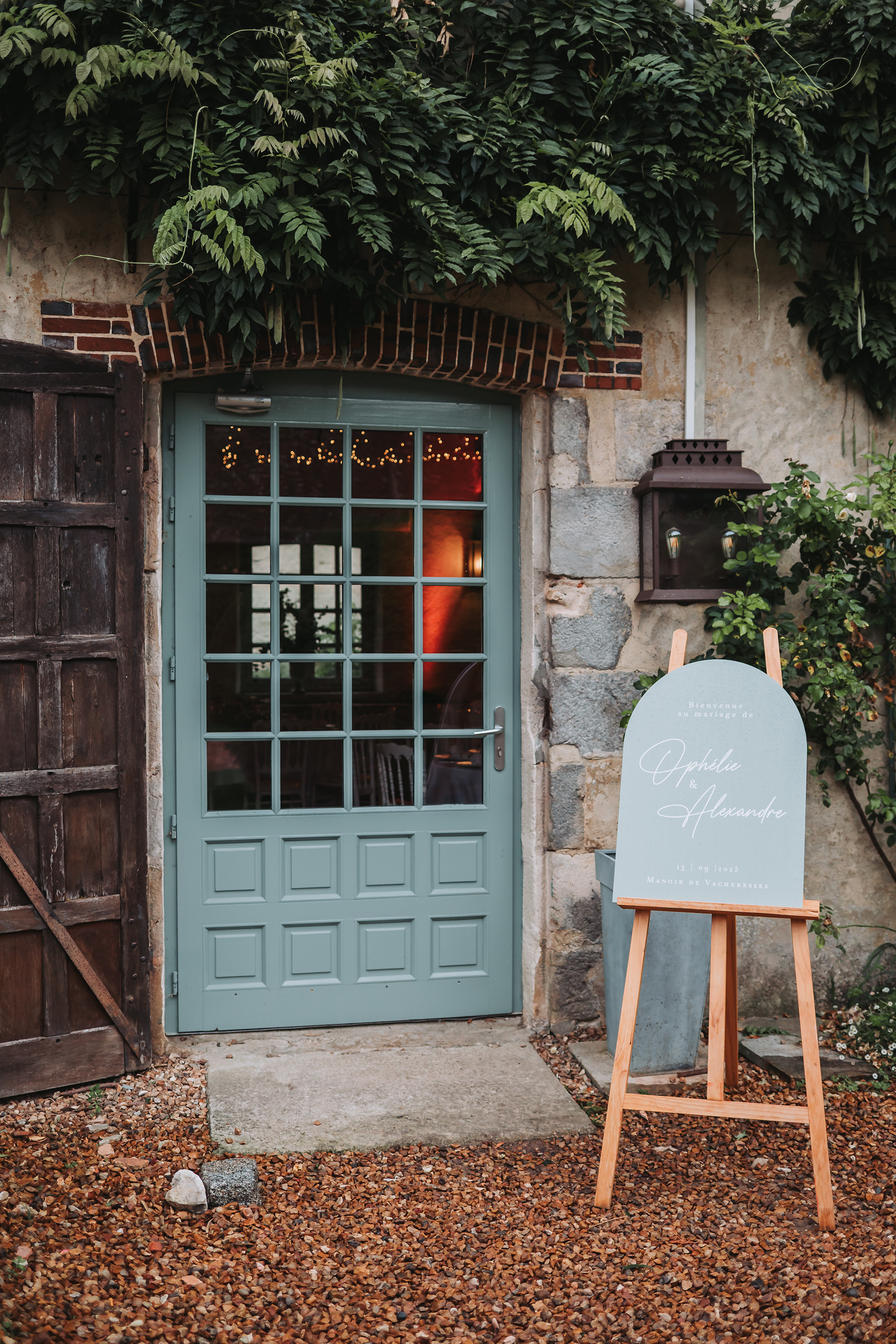 Où placer le panneau de bienvenue le jour du mariage ?