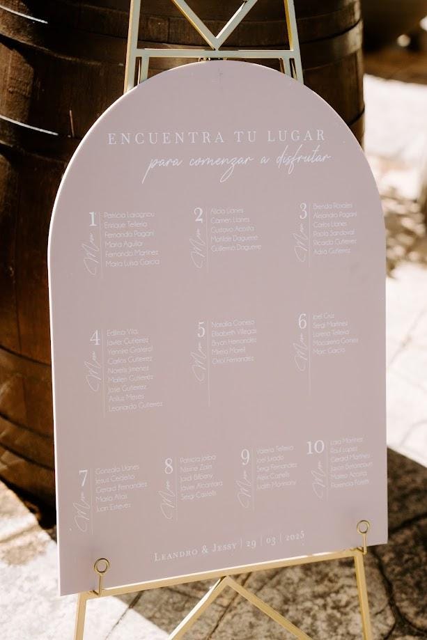 Wedding seating plan, Color Love Collection