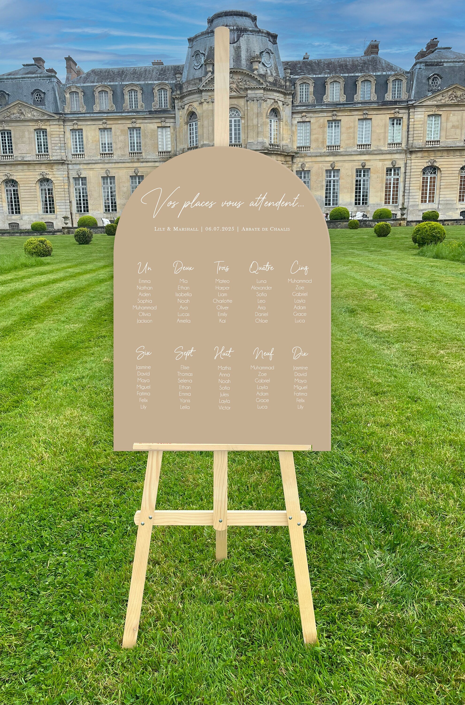 Wedding seating plan, Color Love Collection