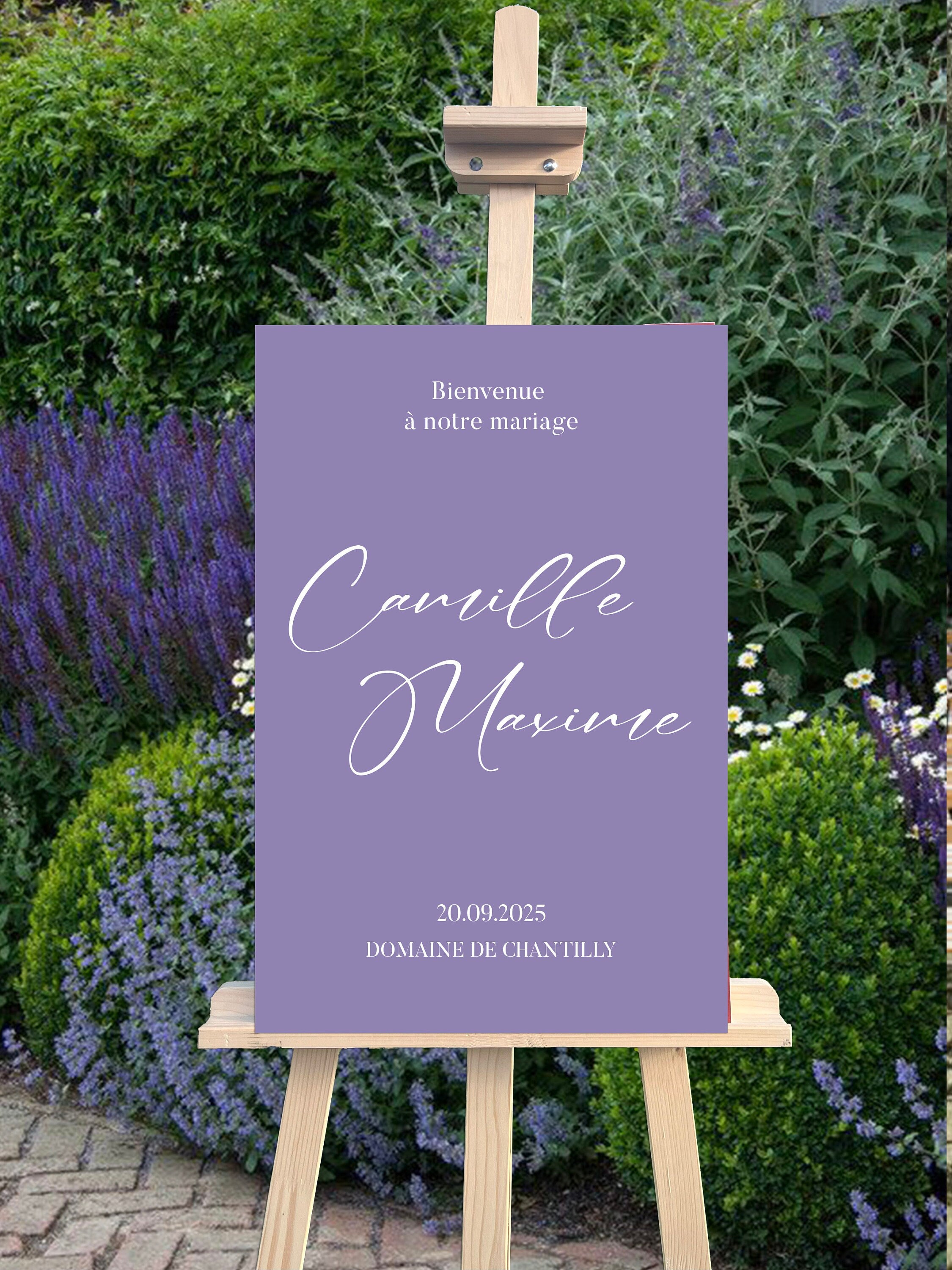 Purple Wedding Welcome Sign, Color Love Collection