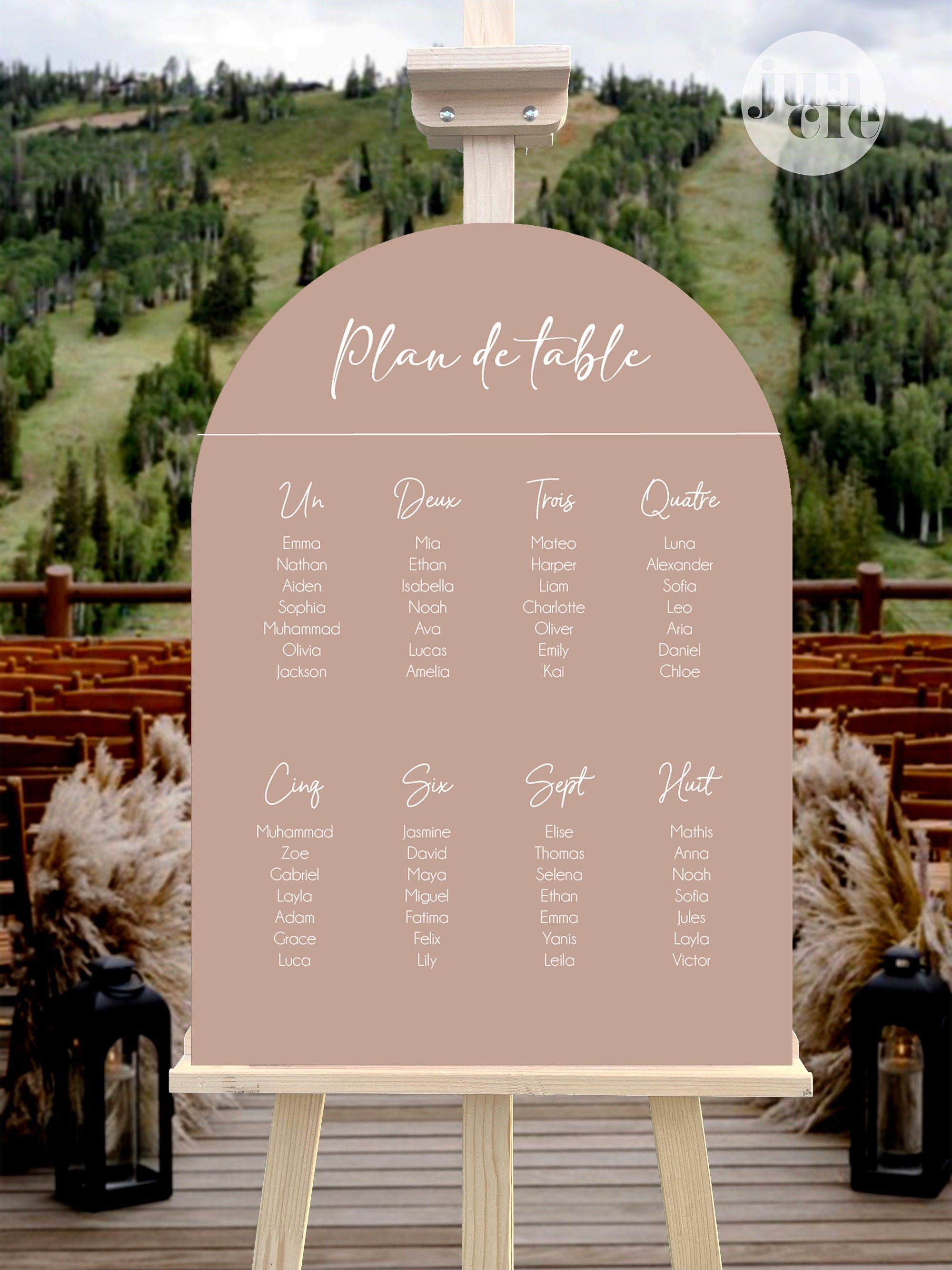 Arched Wedding Seating Chart, Color Love Collection