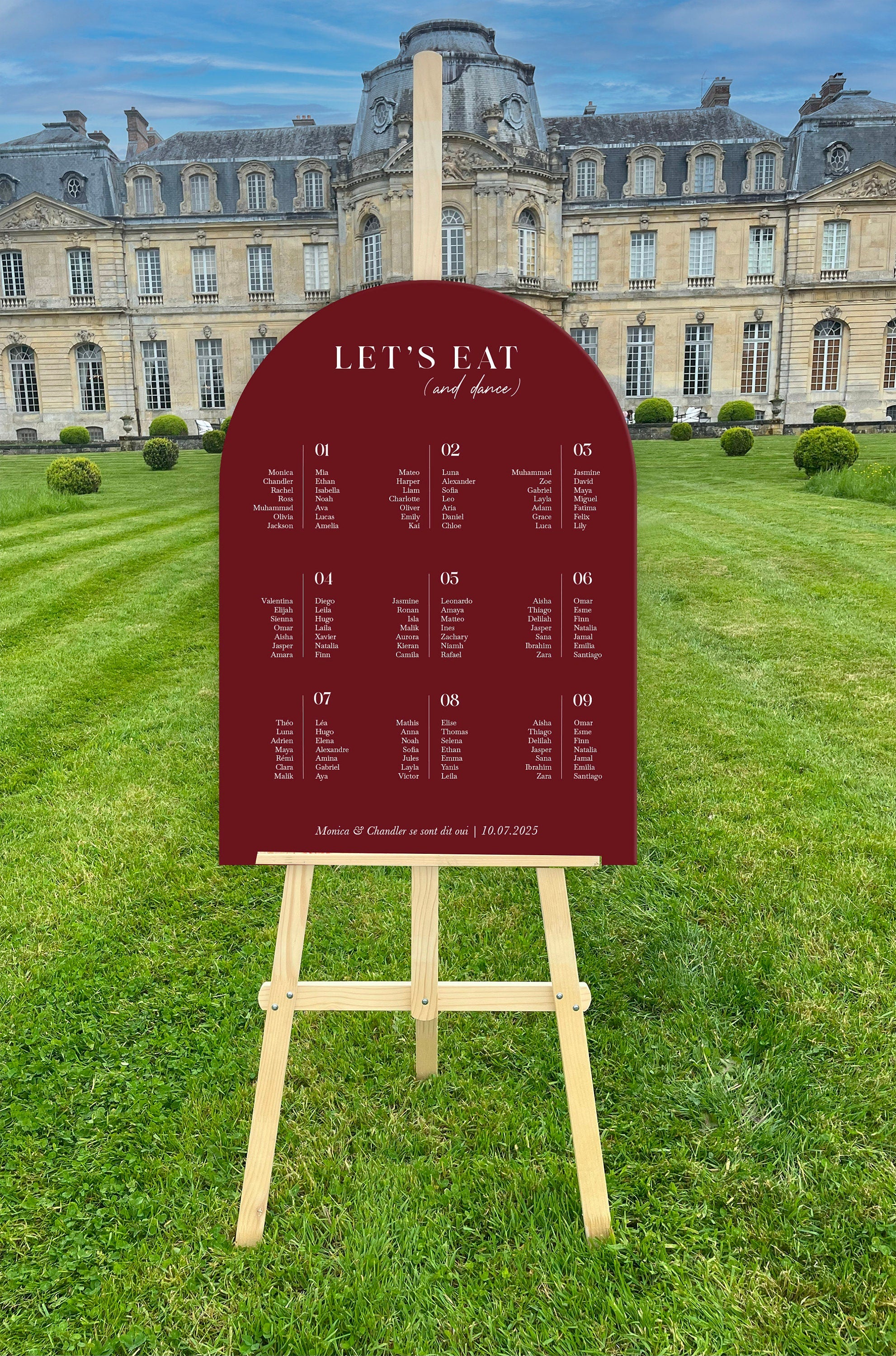 Wedding seating plan, Color Love Collection