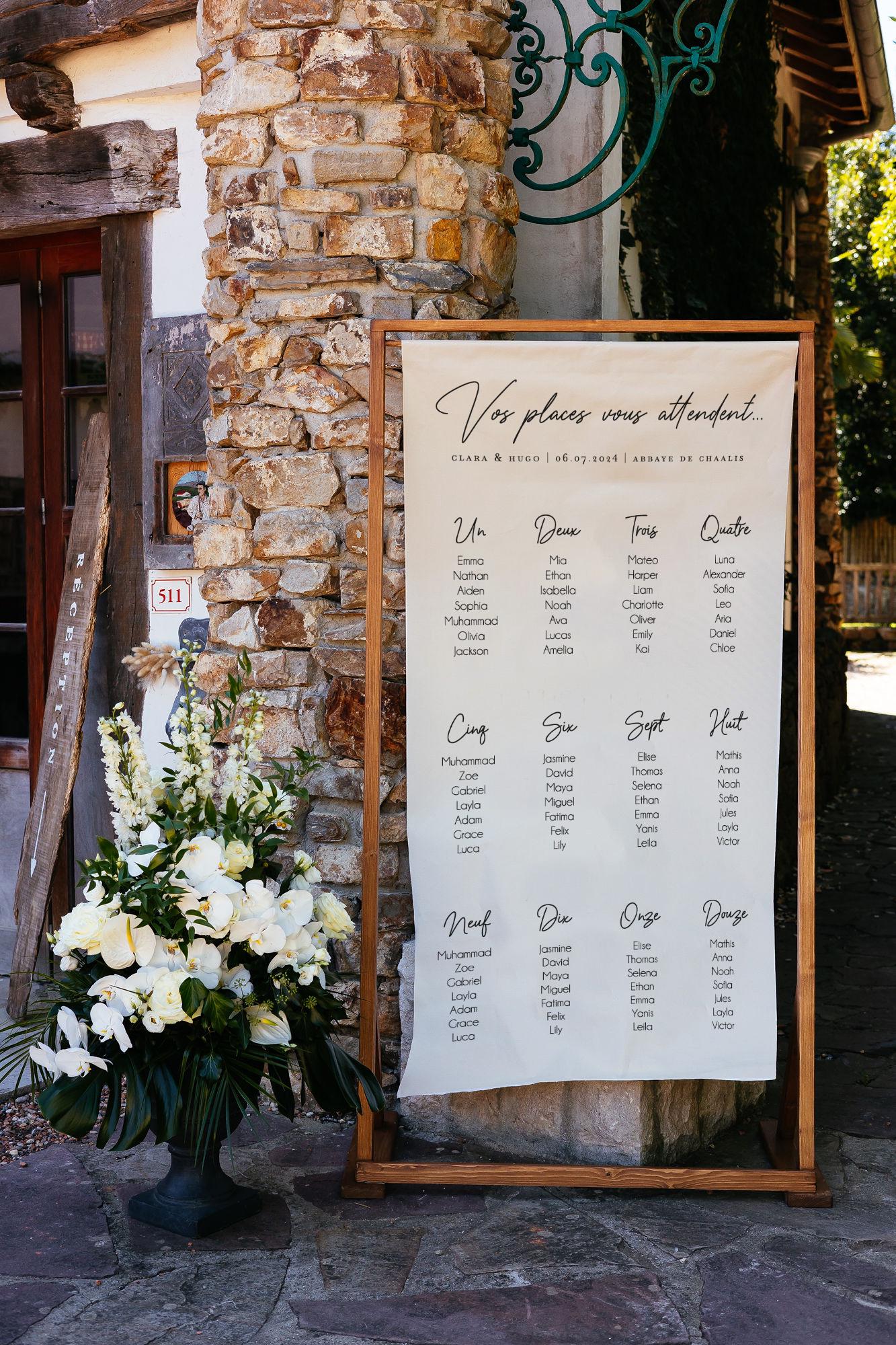 Linen table plan, Soft Lines Collection