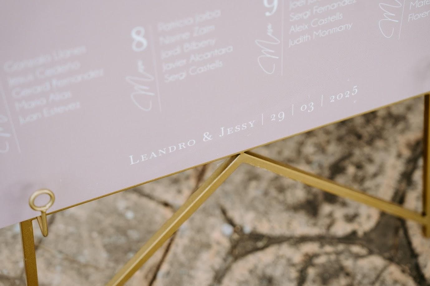 Wedding seating plan, Color Love Collection