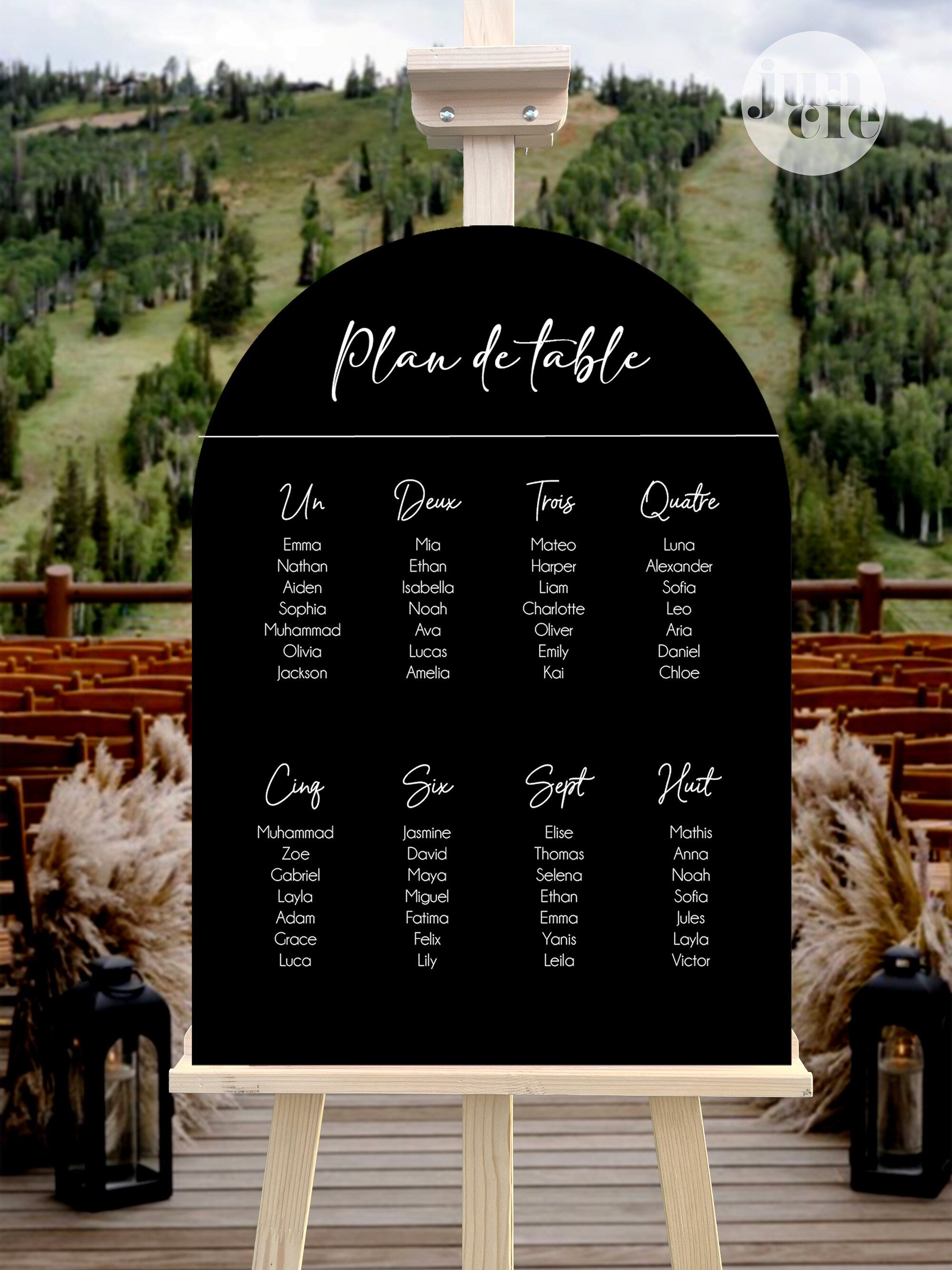 Arched Wedding Seating Chart, Color Love Collection
