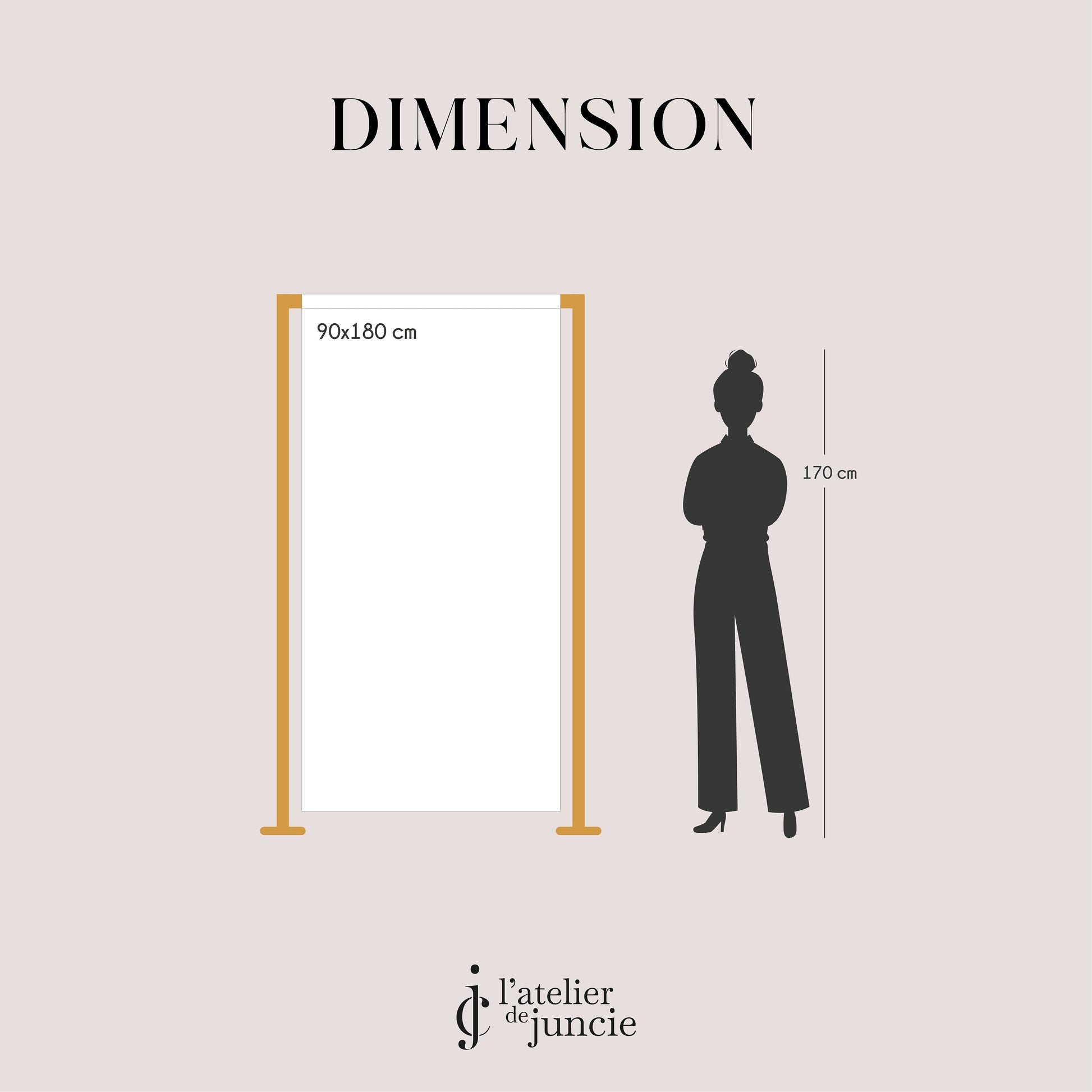 Visuel dimension 90x180 cm