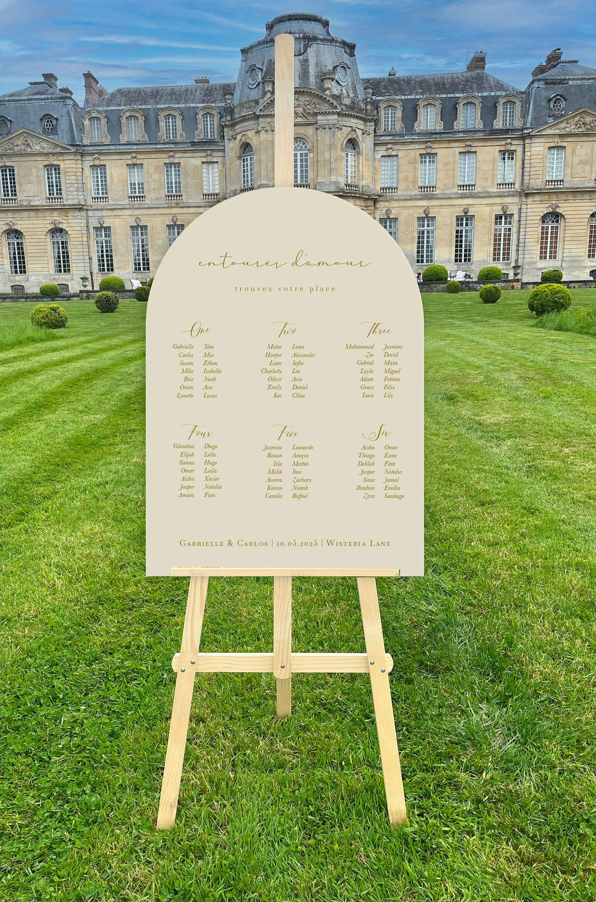 Wedding seating plan, Color Love Collection