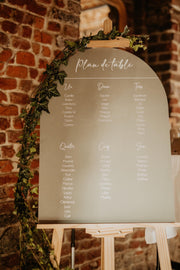 Arched Wedding Seating Chart, Color Love Collection