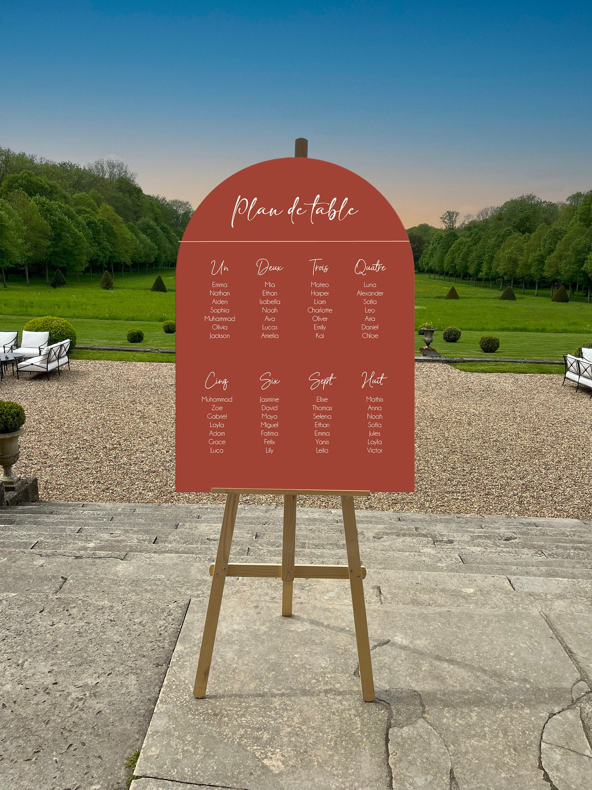 Arched Wedding Seating Chart, Color Love Collection