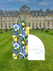 Double Wedding Welcome Sign, Amalfi Collection