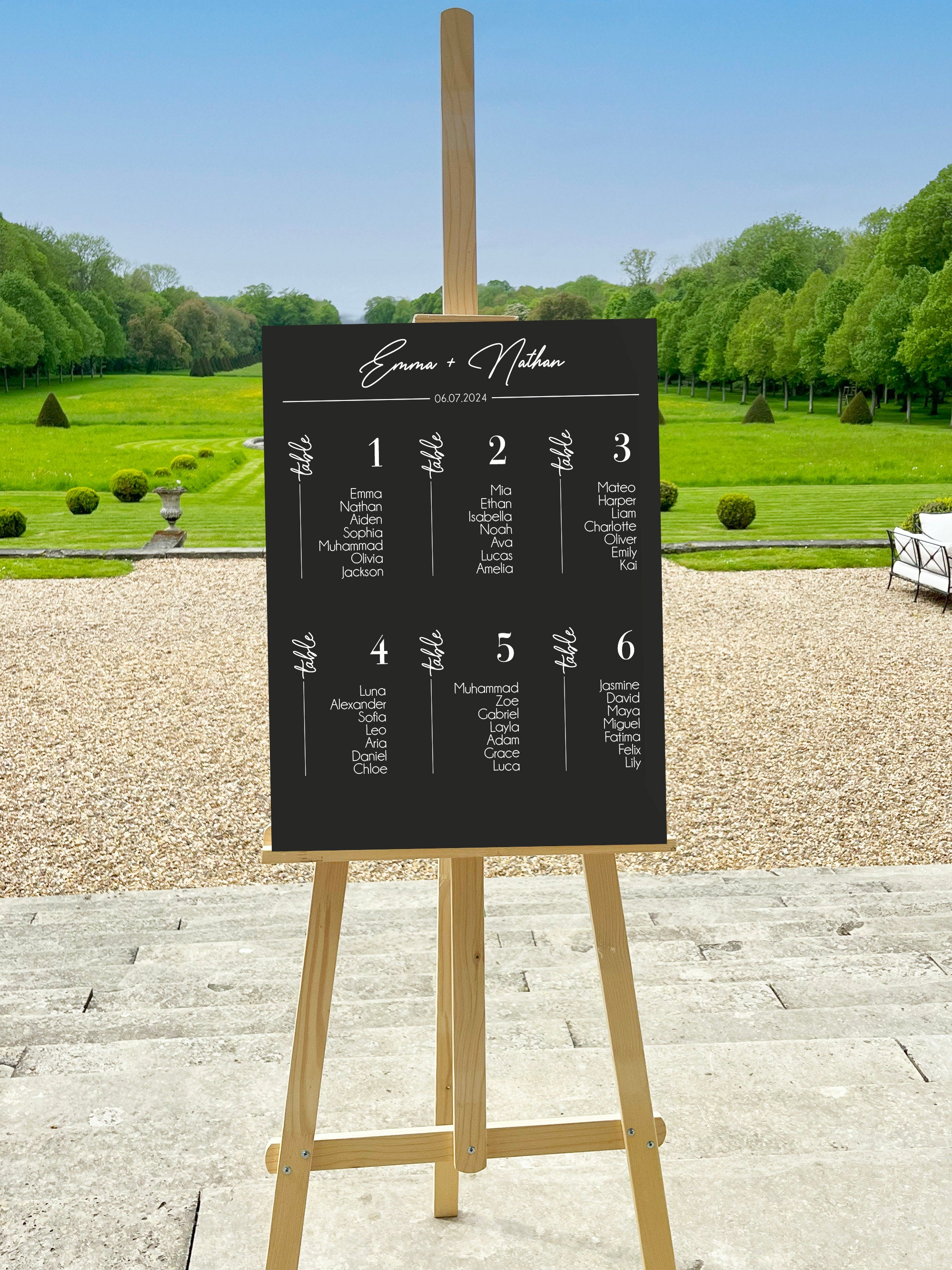 Personalized seating plan, Color Love Collection