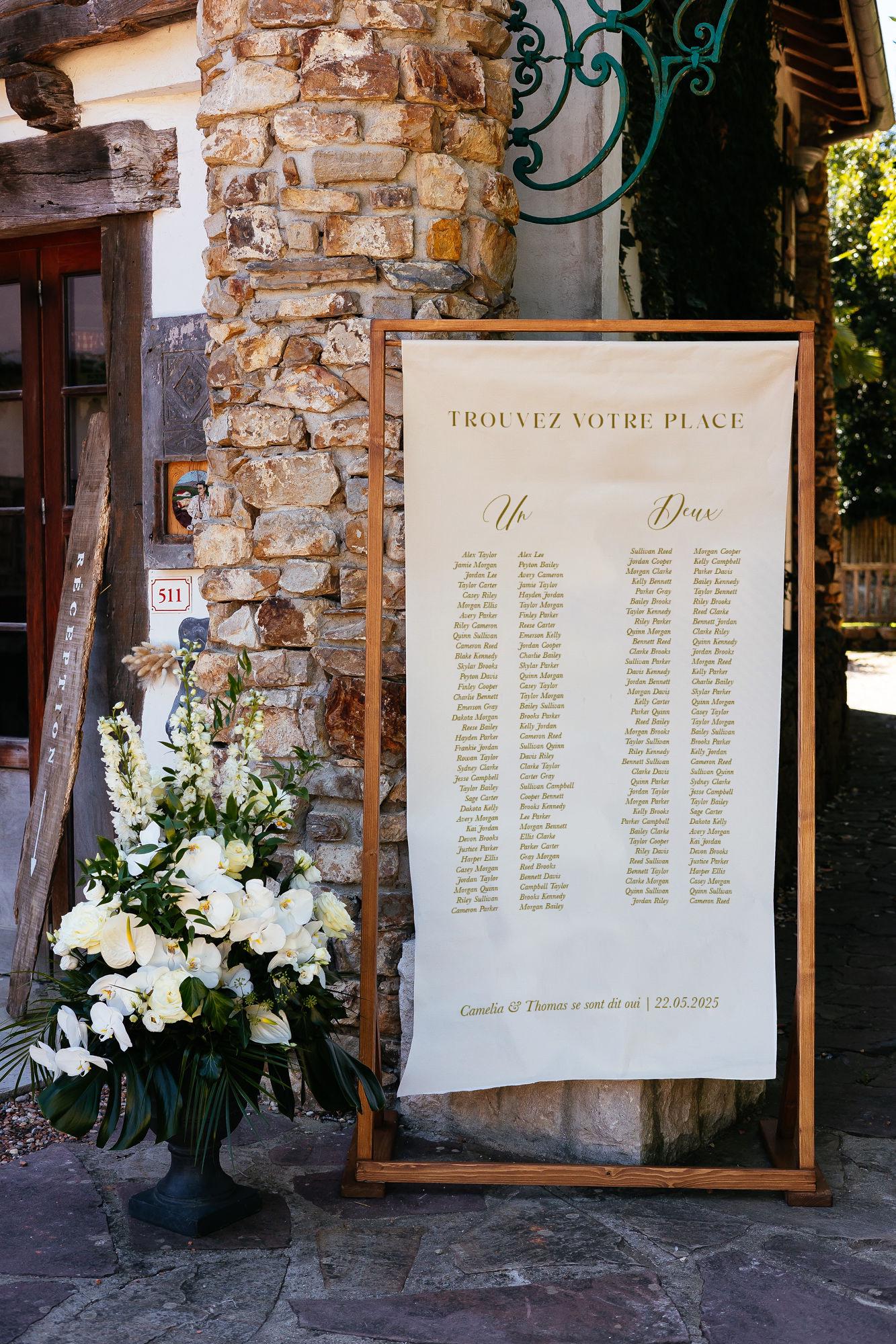 Linen table plan, Soft Lines Collection