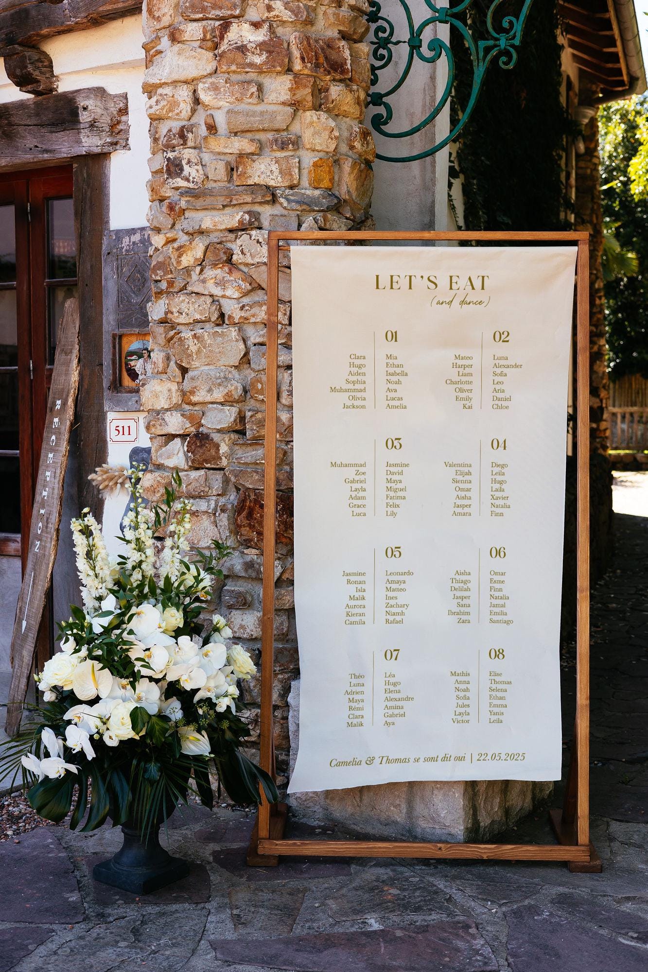 Linen table plan, Soft Lines Collection