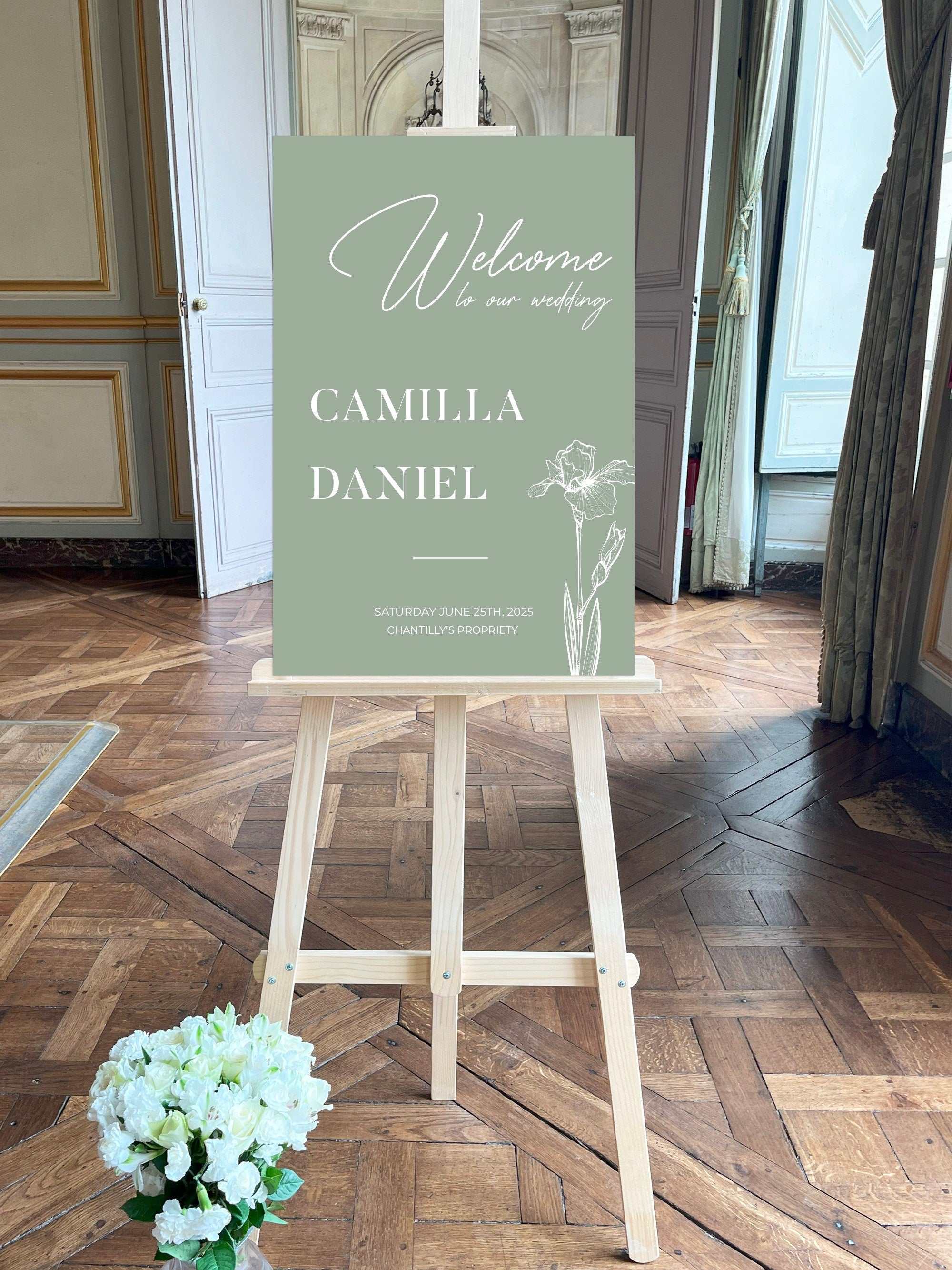 Sage Green Wedding Welcome Sign, Color Love Collection