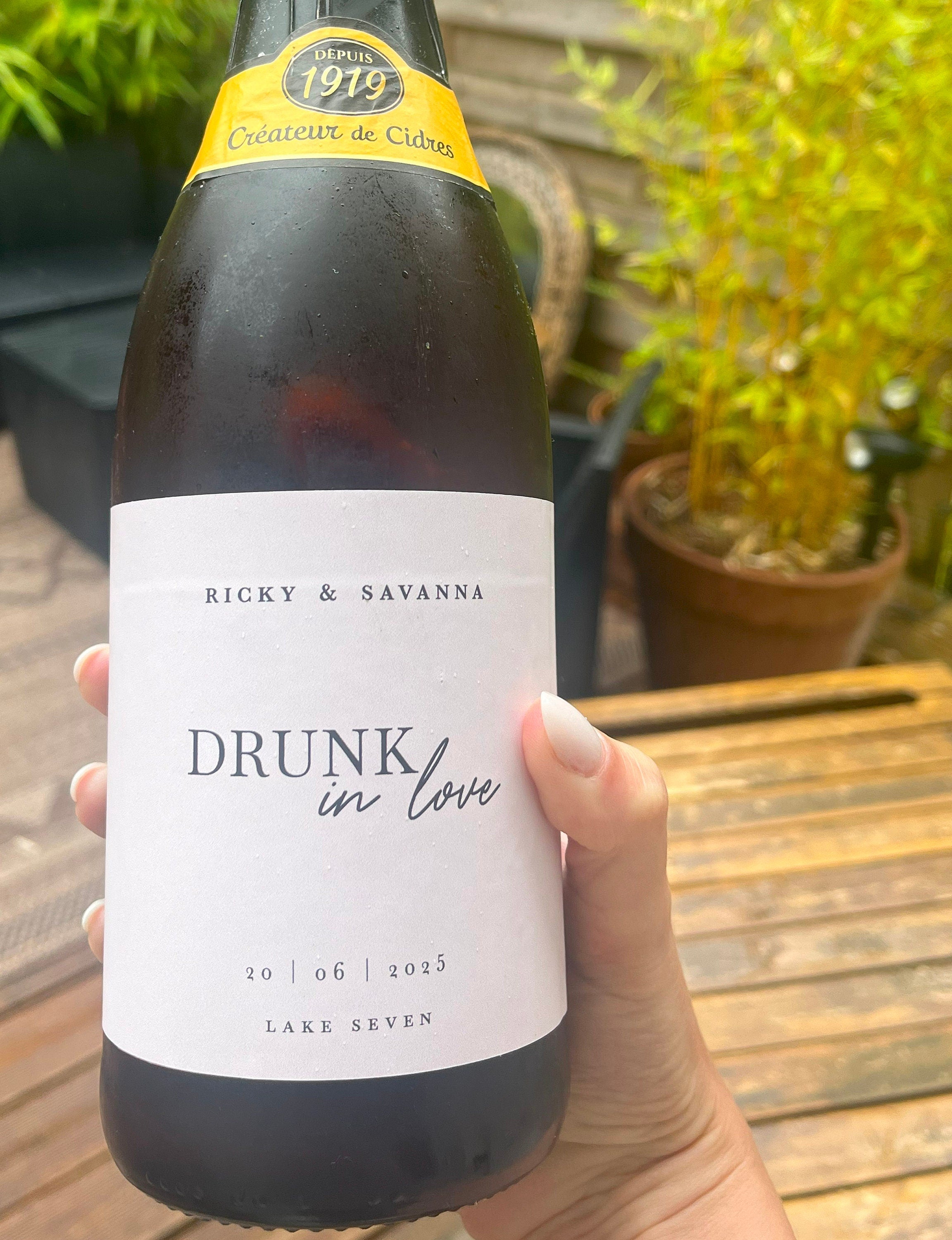 Personalized label - Bottle sticker - Personalized label sets - Gift for wedding witnesses