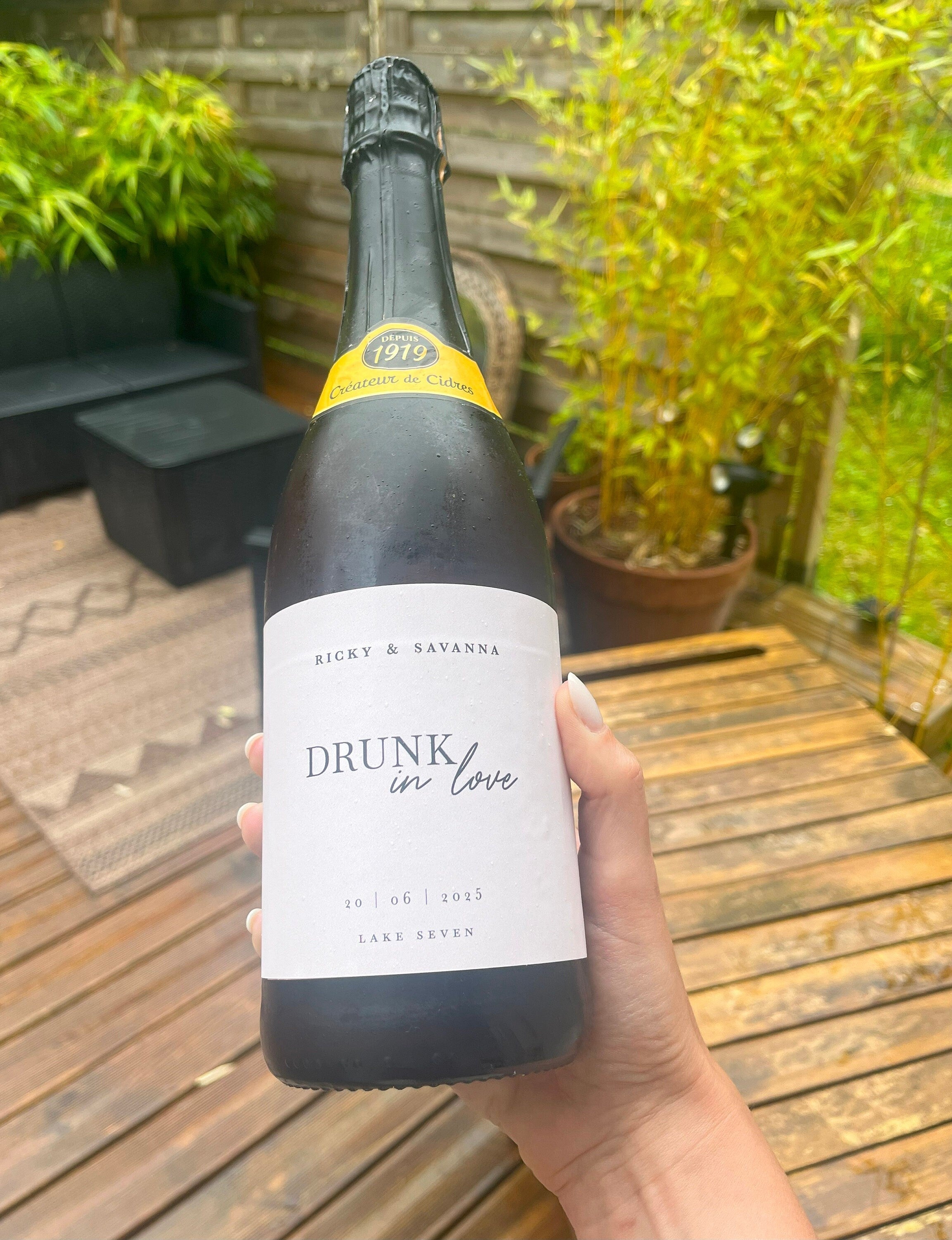 Personalized label - Bottle sticker - Personalized label sets - Gift for wedding witnesses