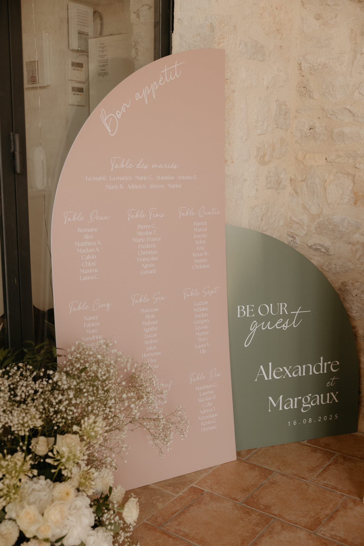 Plan de table mariage XL en forex – Double panneau élégant