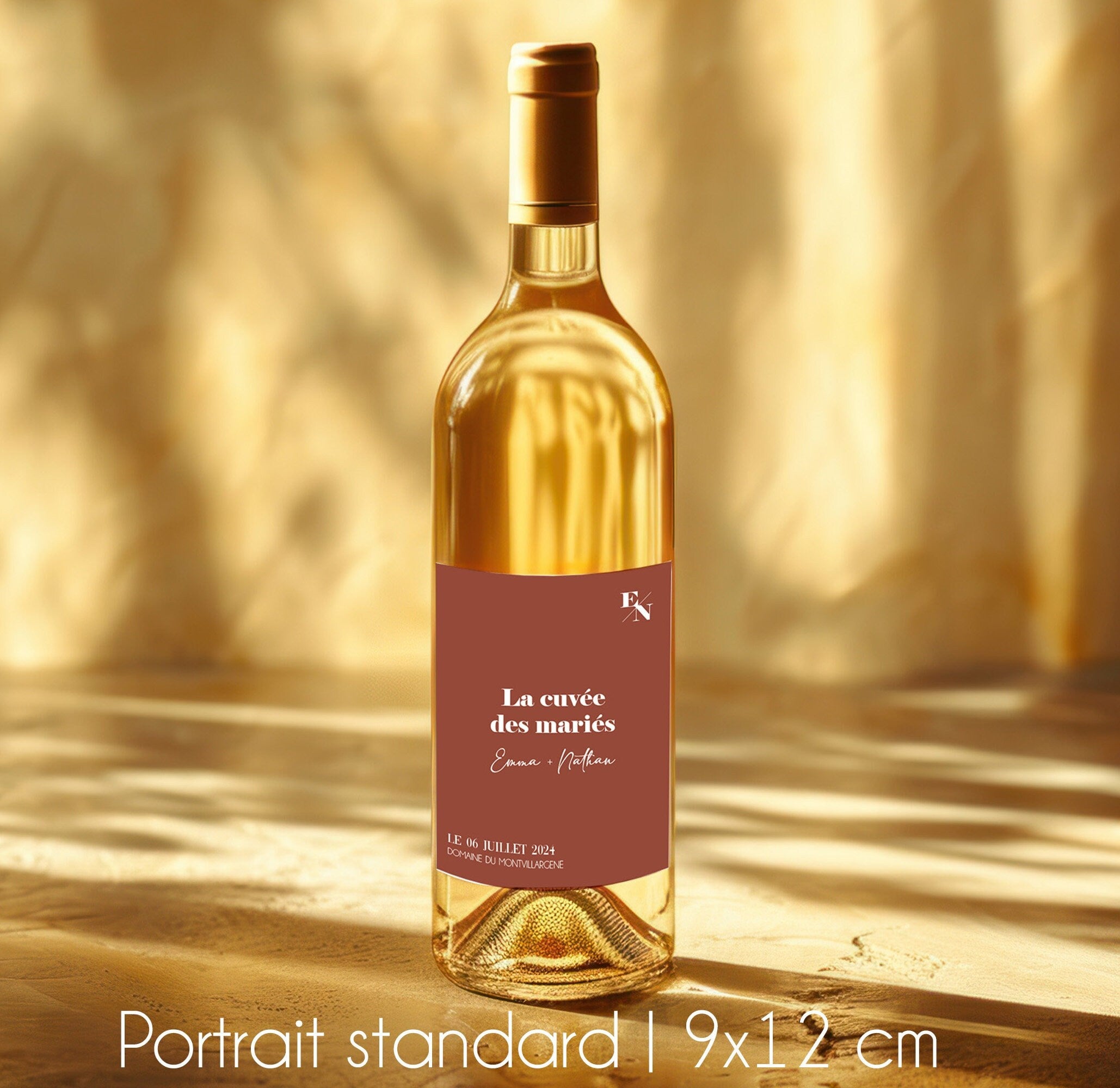 Vinyl bottle label, Bottle sticker, Personalized label sets, Gift for wedding witnesses, Gift for future brides and grooms