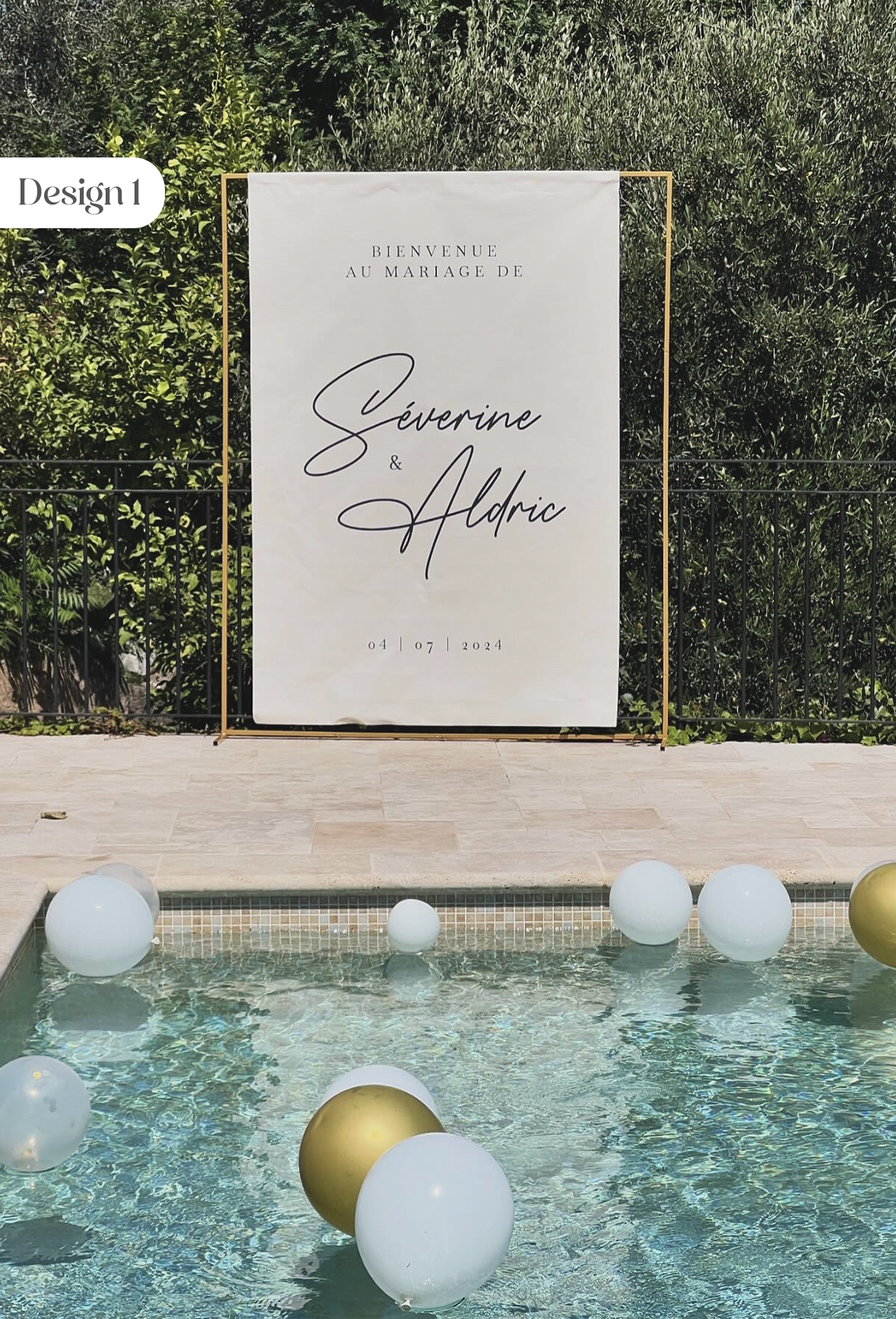 Linen Welcome Sign, Soft Lines Collection