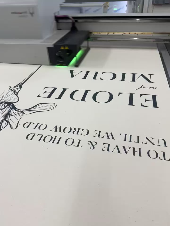 Load video: Linen Welcome Sign, Bloom Collection